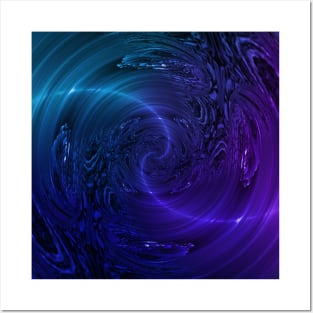 Marble Space Abstract Ombre Swirl Posters and Art